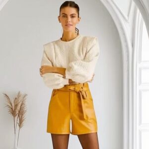 AVEC LES FILLES Faux leather shorts Size XS